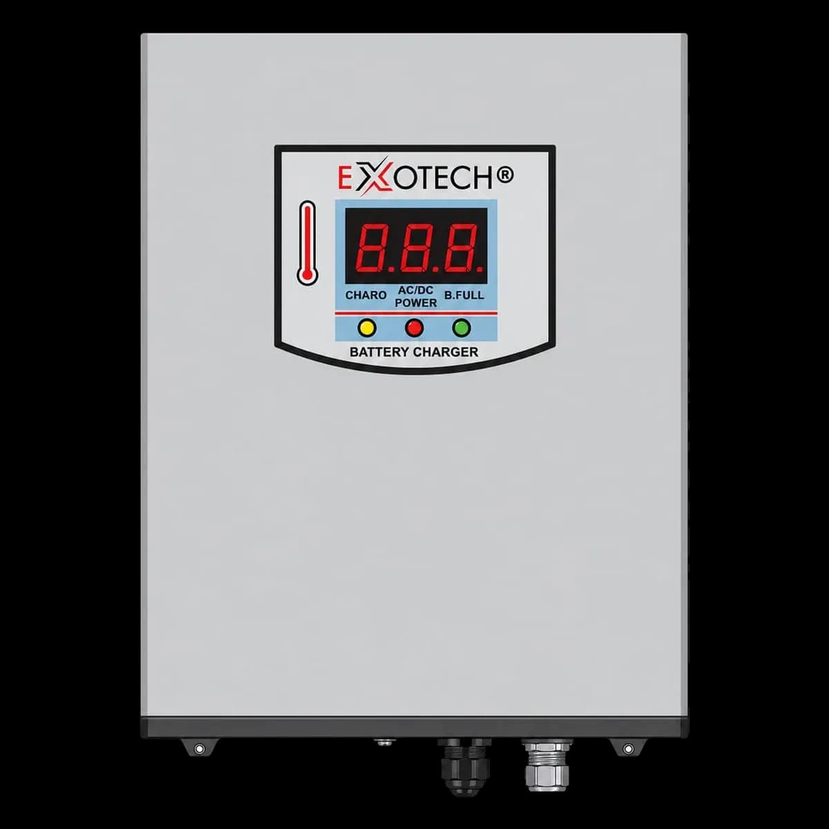 Exotech digital battery charger with red LED display